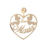Orecchini cuore pendente personalizzato in argento 925