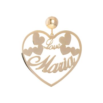 Orecchini cuore pendente personalizzato in argento 925