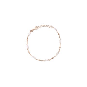 BRA ROLLO CON SFERE ALTERNATE IN ARGENTO ROSA